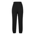 thumbnail image 6 of safuny Women's Jogger Cuff Pants Clearance Solid Clothing Summer Comfy Trousers Casual Drawstring Sports Fashion High Elastic Waist Retro Black L, 6 of 9