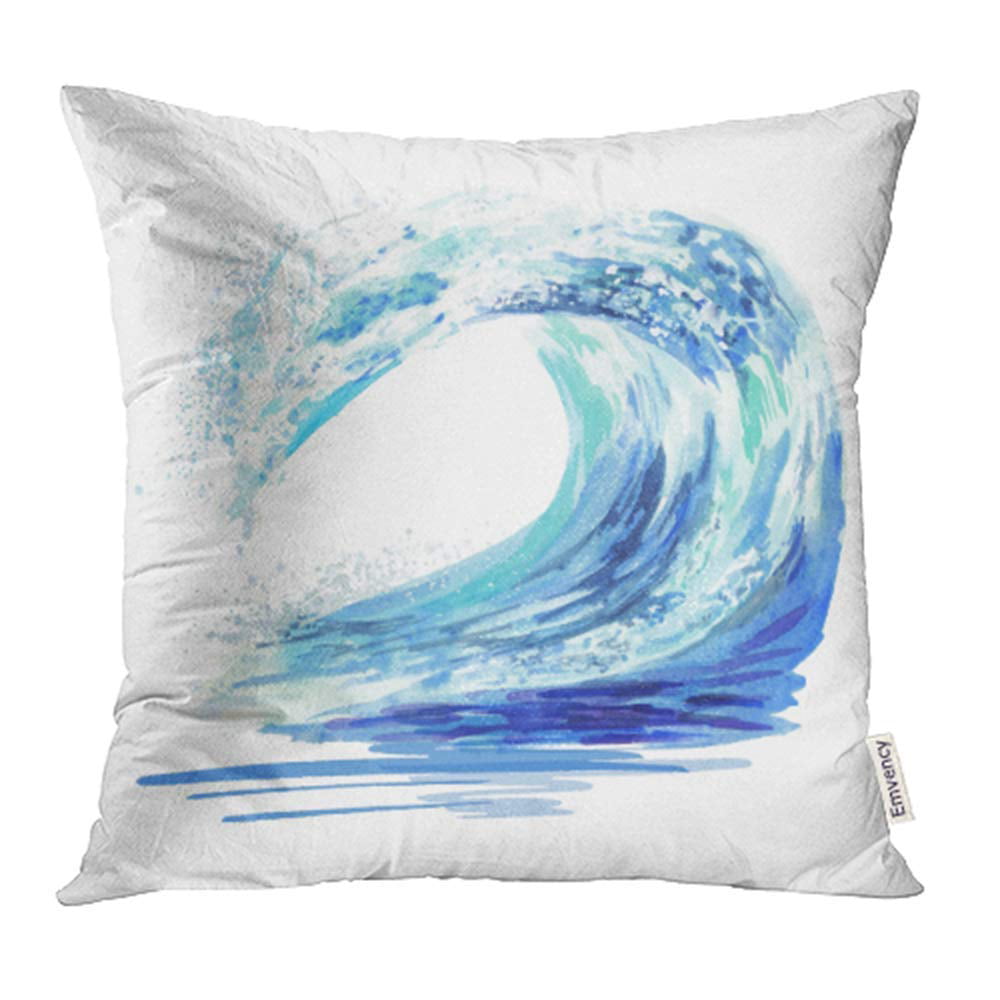 Multicolor Vintage Vacation Surfing and Beach Designs Surfing Hawaii Surfboard Retro Wave Surfer Throw Pillow 16x16