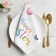 thumbnail image 2 of Easter Eggs Cloth Napkins, Butterfly Flowers Spring Watercolor Branch Floral Washable and Reusable Dinner Napkins Set of 2, Table Napkin for Kitchen Party Birthday Wedding Hotel Housewarming 20"x20", 2 of 9