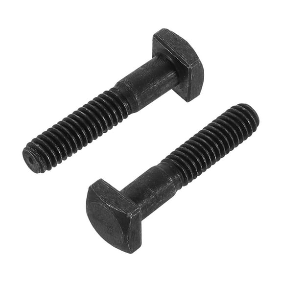 10Pcs Square Head Bolts, 5/16-18x1-1/2" Black Oxide Carbon Steel Square Machine Screws, T-Bolt for Machinery Railroad Electrical Connections
