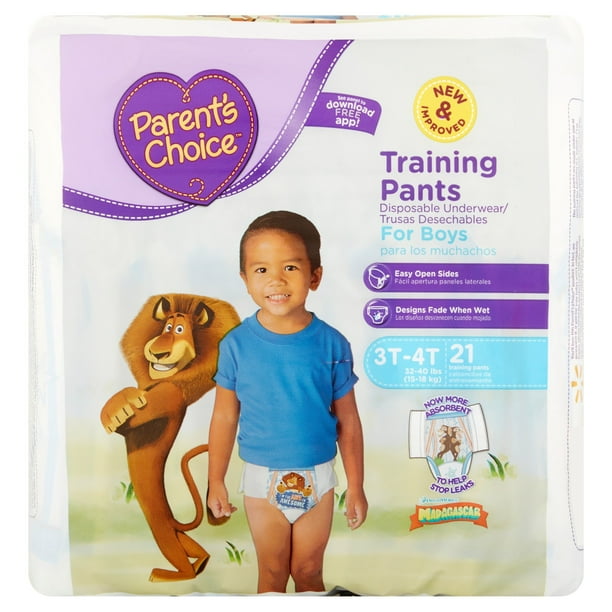 Parent's Choice Training Pants for Boys, Size 3T4T, 21 Pants
