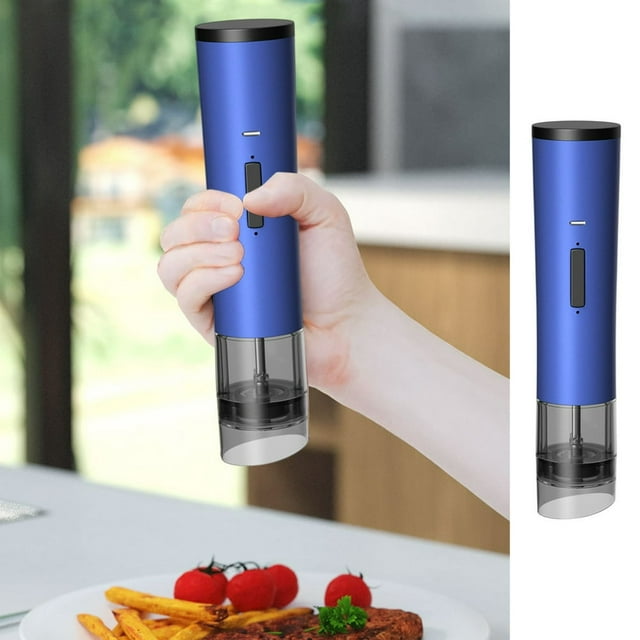 POINTERTECK Electric Salt and Pepper Grinder Set 3-Pack USB Rechargeable Spice Mill with Adjustable Coarseness Ceramic Grinding Core One-Touch Operation Portable Kitchen and Outdoor U