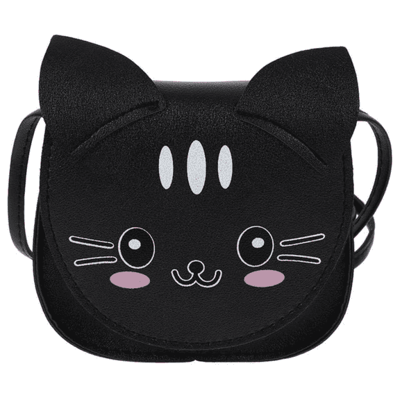 JAHH Adorable Cat 𝐂oin Purse Crossbody Bag for Teens, PU Leather Cartoon Shoulder Bag with Adjustable Strap - Cute Cat Lover Gift for Preteen Girls & Women