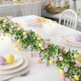 thumbnail image 3 of 6.9FT Easter Garland Spring Vine with Easter Eggs Flowers Berries for Rustic Mantle Arch Home Table Tree Decoration, 3 of 5