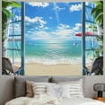 thumbnail image 2 of Orinice Beach Ocean Chairs Tapestry Wall Hanging Unique Style for Home Wall Decor Art Living Room Bedroom Apartment Farmhouse Dorm 50x40inch, 2 of 6