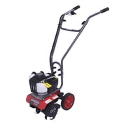 GardenTrax Gasoline Tiller W/4-Cycle Powerful 38cc Red Mini Cultivator