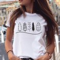 thumbnail image 1 of Camiseta de Año Nuevo con estampado de gato y Animal para mujer, ropa con estampado de Feliz Navidad, playera estampada para mujer, 1 of 5
