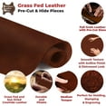 thumbnail image 3 of ELW Grass Fed Leather 8-10 oz. 3-4mm Heavy Duty Pre-Cut 12"x24" Whiskey Brown Full Grain Cowhide for Tooling, Carving, Holsters, Belts, Bags, Boots, Shoes, Cases, Repair, Knife Sheaths, Furniture, 3 of 7