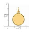 thumbnail image 3 of Auriga 925 Sterling Silver GP Engravable Round Polished Disc Charm for Women (L-20mm, W-13mm), 3 of 6