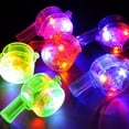 thumbnail image 3 of CIMAXIC Plastic Whistle 12 Pcs Interesting Glowing Whistles Toys for Party Rave Bar Concert (Random Color),2.56"X1.18"X0.98", 3 of 5
