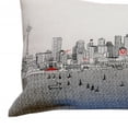 thumbnail image 3 of 45" White Seattle Daylight Skyline Lumbar Decorative Pillow, 3 of 3