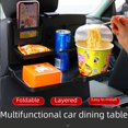thumbnail image 2 of Mesa de comedor con respaldo para silla de coche, plato de cena multifuncional para niños, estante para bebidas para coche, soporte plegable, mesa de ordenador para coche., 2 of 5