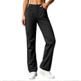 thumbnail image 2 of Hvogkswy Outdoor Hiking Pants Women, Solid Color Straight Leg Cargo Pants Loose Lightweight Casual Breathable Travel Pants with Pockets, 2 of 9