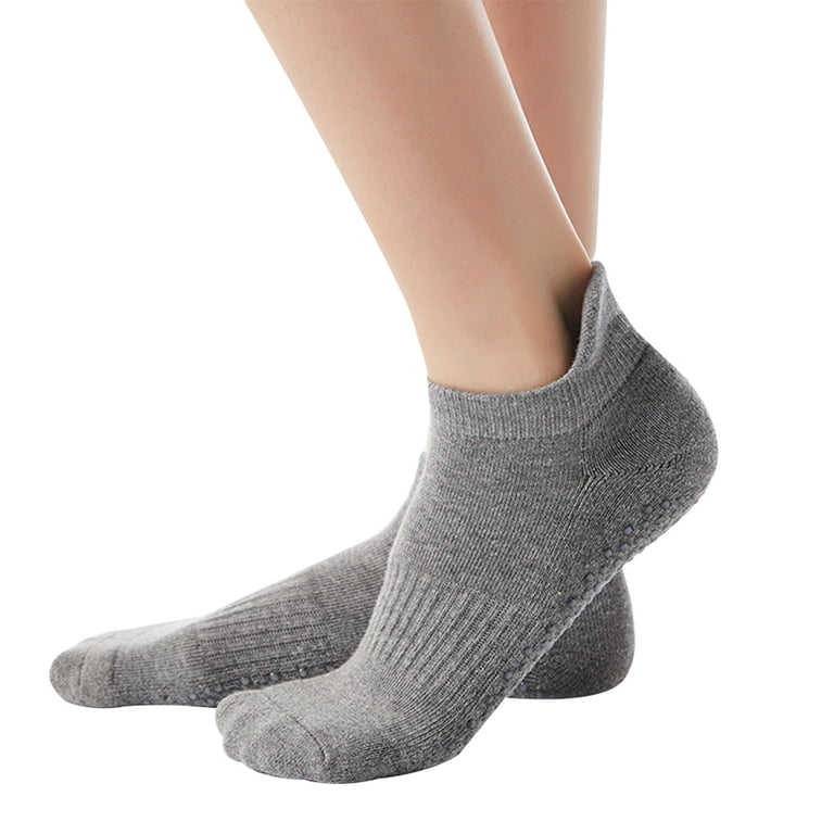 Yoga Toe Socks with Grips for Women Non-slip Socks for Pilates Barre  Fitness Dance,Red,Red，G14088 