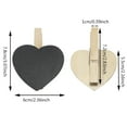 thumbnail image 2 of 10 Mini Retangle Heart Chalkboard Blackboard With Wooden Clip Message Board Signs And Labels Clips, 2 of 3