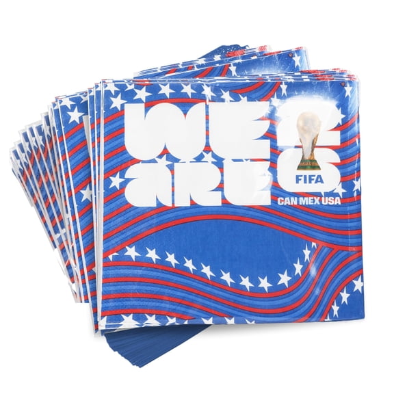 Windy City Novelties FIFA 2026 Luncheon Napkins – 9.5” x 9.5” 16 Count Soccer Party Napkins for World Cup 2026 Watch Parties & Game Day Celebrations