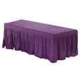 thumbnail image 1 of Juegos de sábanas para de , funda antideslizante de Color sólido, tres juegos, funda de ón Morado oscuro Macarena Hoja de cenefa de mesa de masaje, 1 of 7