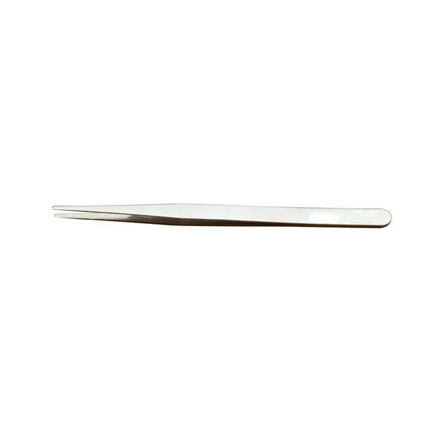 Qarigey Pinzas para pestañas de acero inoxidable, punta recta antiestática, pinza para cejas, suministros para pestañas multiusos, Type7 NO7