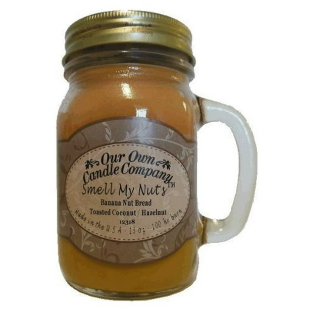 Our Own Candle Company Smell My Nuts Scented Mason Jar Candle, 13 oz