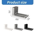 thumbnail image 3 of Countertop Dish Drying Rack with Utensil Cup, Portable Draining Rack for Kitchen Sink, H-Shape Frame, Adjustable Feet, 1 Piece, 3 of 6