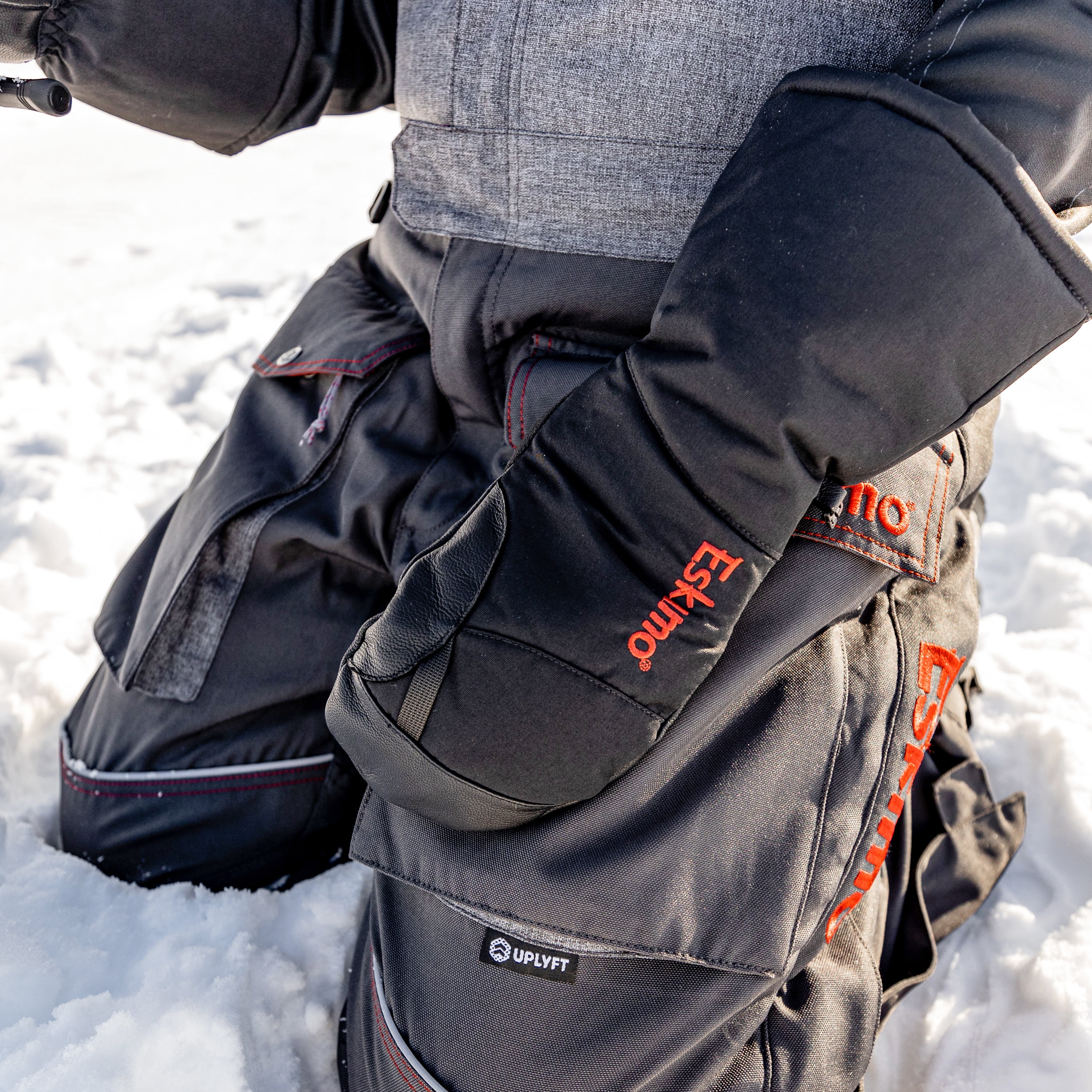 Eskimo 41591 Keeper™ Mitt with Liner Glove, Gloves, Unisex, Black Ice, X-Small/Small
