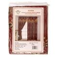 thumbnail image 5 of Luxury Jacquard Curtain Panel with Attached Waterfall Valance, 54 by 84-Inch ALEXA Burgundy (2-Panels), 5 of 6