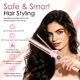 thumbnail image 6 of OWMSIC 1.25'' Hair Curling Iron, Ceramic Hair Curler with 12 Temp Settings LCD Display, Dual Voltage Fast Heating for Short/Long Hair & Big Waves, Pink, 6 of 10