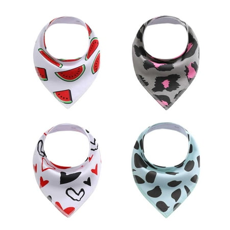 

Wanwan 4Pcs/Set Reusable Baby Infant Eating Cotton Triangle Scarf Feeding Bibs Apron