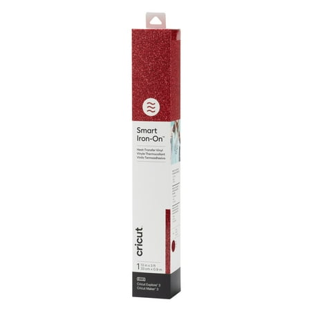 UPC: 0093573179297 | Cricut® Smart Iron-On™ Vinyl Glitter (3 ft) – Red  13  x 36