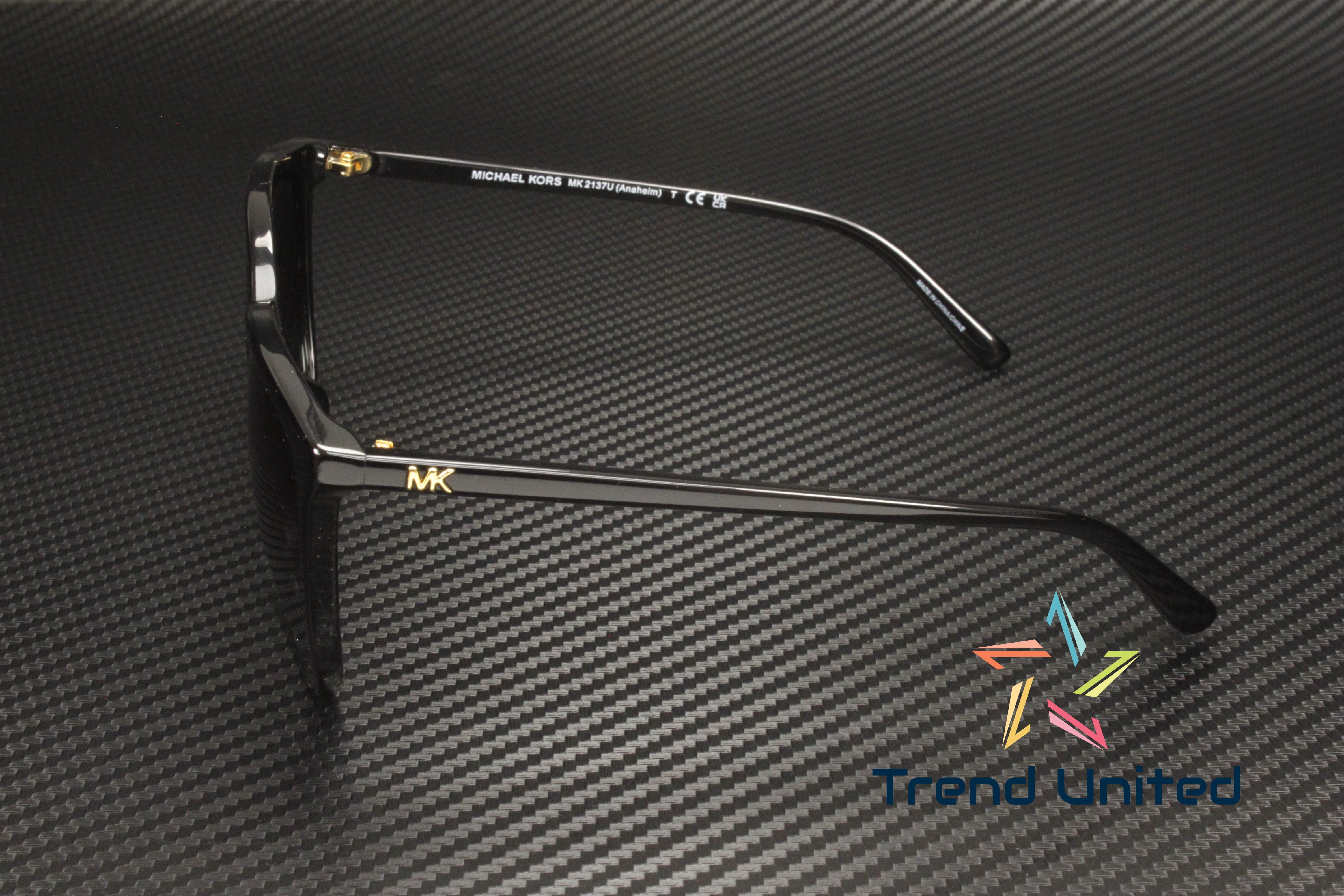 Michael Kors ANAHEIM MK 2137U Plastic Womens Square Polarized Sunglasses Black 57mm Adult