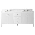thumbnail image 3 of Vanity Art 72" Double Sink Bathroom Vanity Cabinet, Freestanding Storage Cabinet with Engineered Marble Top, Undermount Sinks, Drawer, and Shelve, 3 of 8
