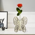thumbnail image 2 of Moderno florero hidropónico de mariposa, soporte de madera, contenedor, Zulema Florero hidropónico, 2 of 7