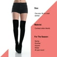 thumbnail image 6 of Basico Women's Black Cotton Over the Knee High Socks (2 packs), 6 of 7