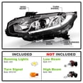 thumbnail image 2 of For 2016-2021 Honda Civic Halogen Chrome Projector Headlight Headlamp - Driver, 2 of 7