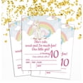 thumbnail image 2 of Darling Souvenir Blue Birthday Invitation Card 28 Pcs Fill or Write In Blank Invites Printable Party Supplies 5 x 7 Inches, 2 of 5