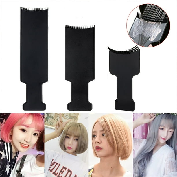 Peine de plástico, peine para cabello teñido, herramienta de plástico para teñir el cabello, peine de peluquería, tecnología innovadora