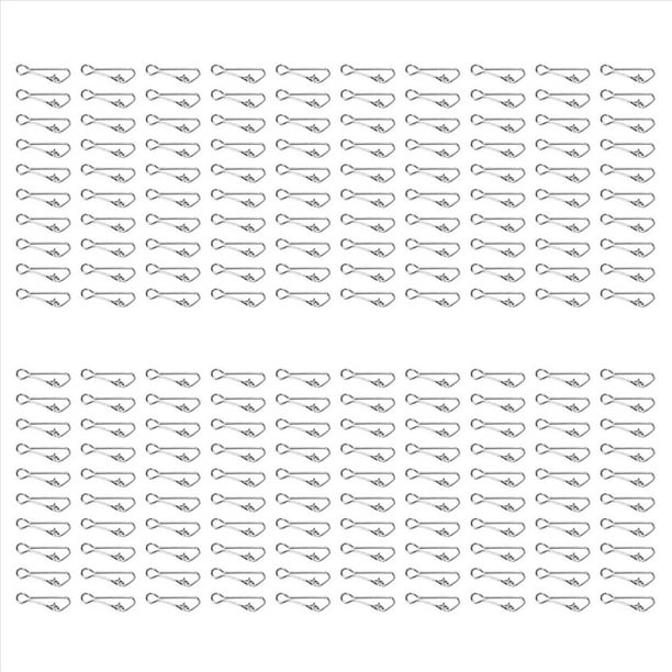200 Piezas Eslabón de Resorte Enganchado de Pesca Gancho de Resorte Giratorio de Pesca Conector de Línea Aparejos de Pesca de la Carpa L-15mm