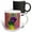 Multicolor, variant on 3drose, Atomic Rainbow Abstract, 15oz Two-tone Blue Mug