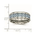 thumbnail image 6 of Chisel Stainless Steel Polished with Light Blue Carbon Fiber Inlay 8mm Band, 6 of 7