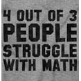 thumbnail image 2 of 4 Out of 3 People Struggle Math Nerdy Plus Size Crewneck Graphic Tee Shirt Brisco Brands 4X, 2 of 5