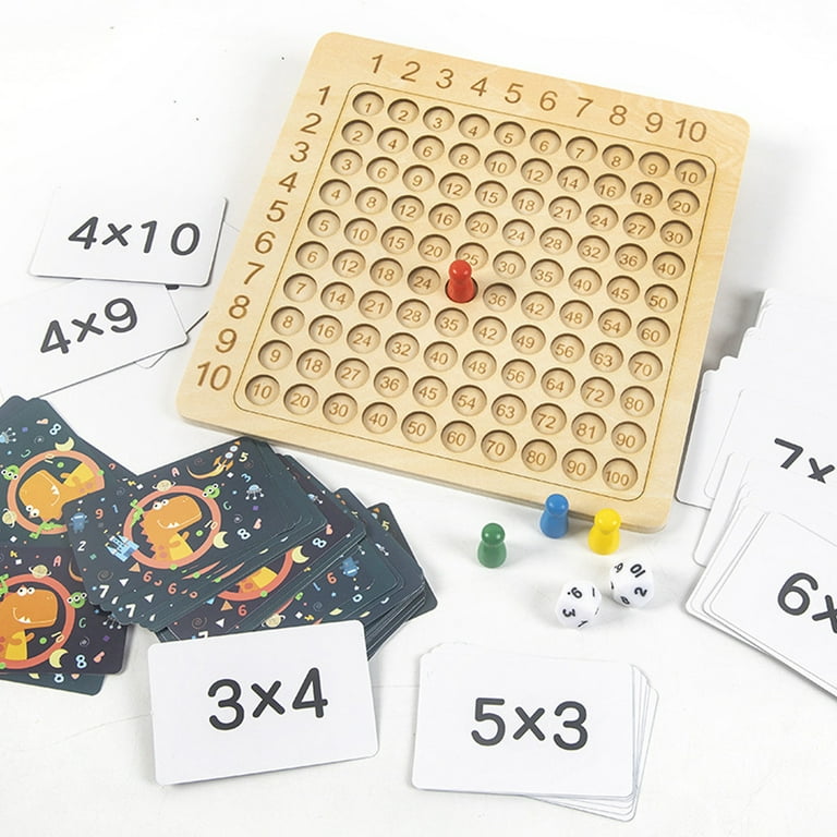 Wooden Montessori Multiplication Board Game Toys for Multi Purpose  Educational Wooden Math Multiplication Board Game Montessori Children Math  Counting