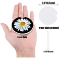thumbnail image 2 of POGLIP White Daisy Black Set of 6 Car Coaster for Drinks, Absorbent Ceramic Stone Coasters Cup Mat with Cork Base for Home Kitchen Room Coffee Table Bar Decor, 2 of 5
