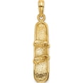 thumbnail image 1 of 14K Yellow Gold Solid Polished 3-D Snowboard Charm (24 X 6.5) Made In United States c2650, 1 of 6