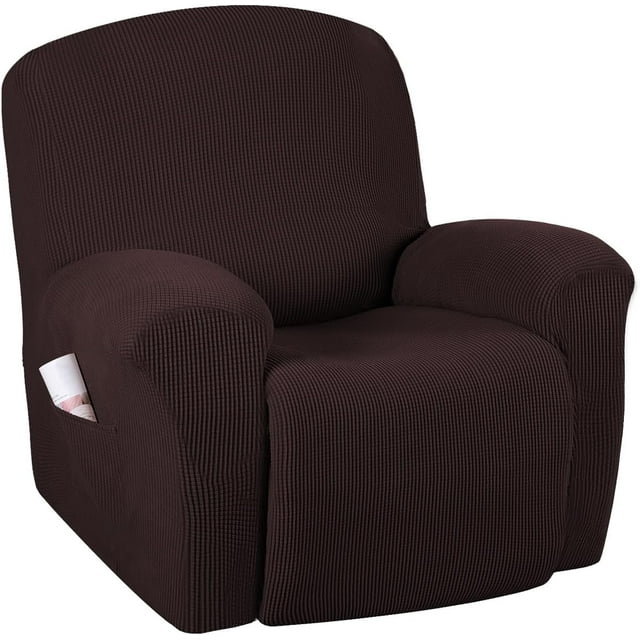 Super Stretch Recliner Couch Covers Chair Cover Form Fitted Non Slip Reclining Slipcovers for Standard Large Recliner, Soft Thick
