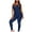 Dark Blue, variant on Aayomet Jumpsuits For Women Dressy Women's Pants Fitness Large Backless Jumpsuit Size Exercise Yoga Women's Jumpsuit,Hot Pink XL