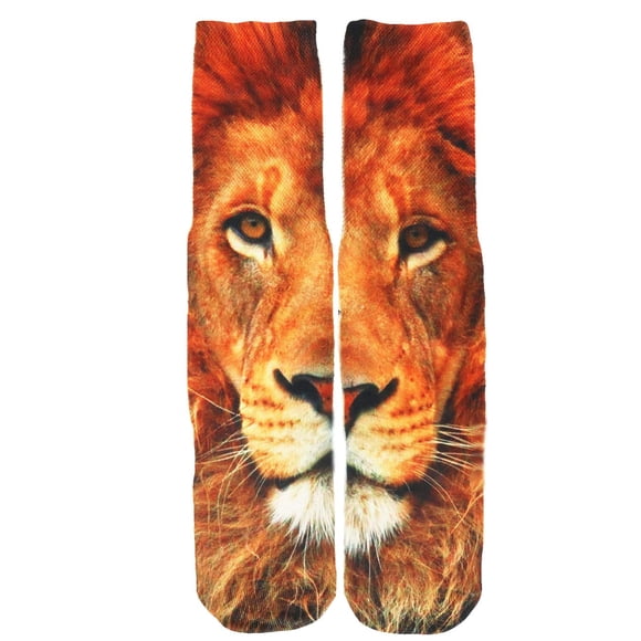 Benefeet Sox Mens Funny Crazy Socks Cool Funky Lion Anime 3D Printed Socks Unisex Boys Animal Cartoon Patterned Crew Socks Novelty Fun Weird Athletic Tube Socks Gifts for Youth Men Teenage Dad Son