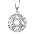 thumbnail image 2 of Auriga 925 Sterling Silver Rhodium-plated CZ Wisdom Of Friendship. Necklace for Women 18", 2 of 6