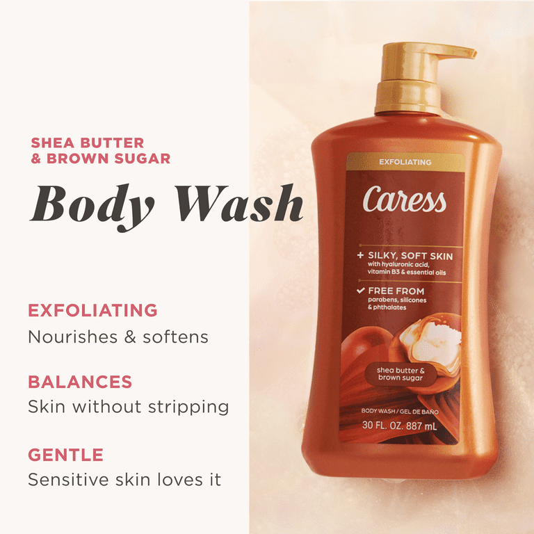 Caress Exfoliating Body Wash, Shea Butter & Brown Sugar photo 2