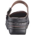 thumbnail image 3 of Spring Step L'Artiste Aneria Women's Mule Round Toe Clog - Hand-Painted Floral Laser Cut Leather - Adjustable Hook-and-Loop Strap Brushed with Gold Buckle, 3 of 8