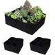 thumbnail image 1 of Juego de 2 bolsas cuadradas de tela gruesa para plantar verduras, 107 litros, 4 rejillas, macetero para patatas, zanahorias, cebollas y flores Rojo Verde Cocina, Decoración y Otros, 1 of 5